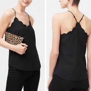 NWT JCrew Elegant Black Scalloped Women's Top